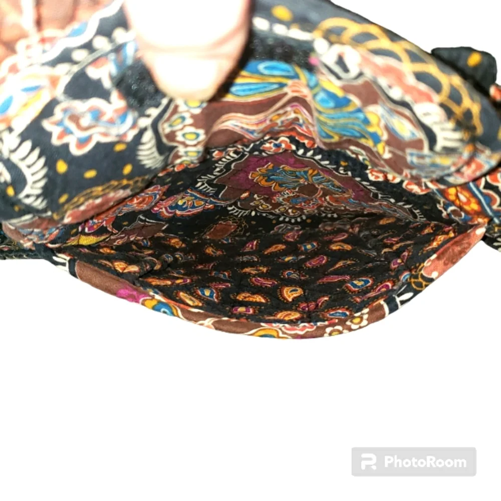 Retired! Beautiful Kensington Maggie Brown Floral Paisley Vera Bradley Purse - Picture 4 of 13
